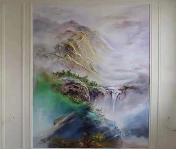 風(fēng)景背景墻繪