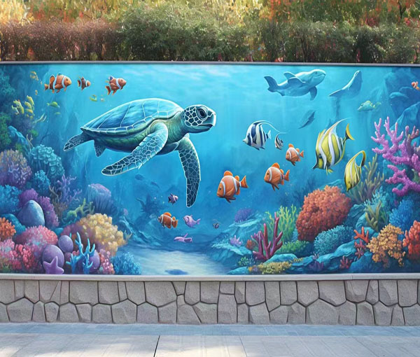 海洋館墻繪